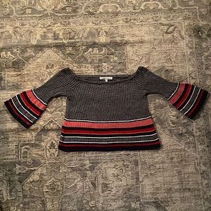 Lovers + Friends Skye Ribbed Knit Off-The-Shoulder Sweater Size Medium